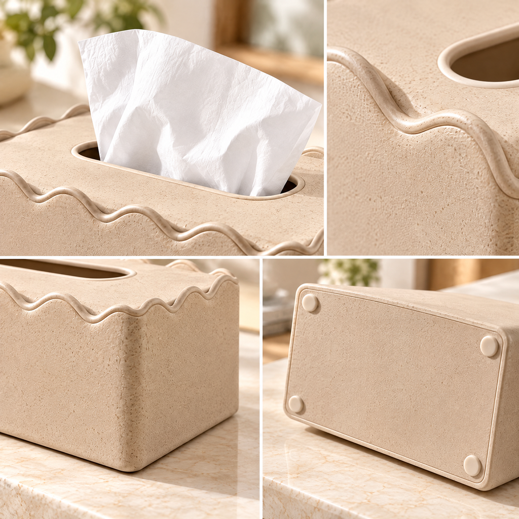 Applorain™ Wavy Edge Tissue Box &nbsp