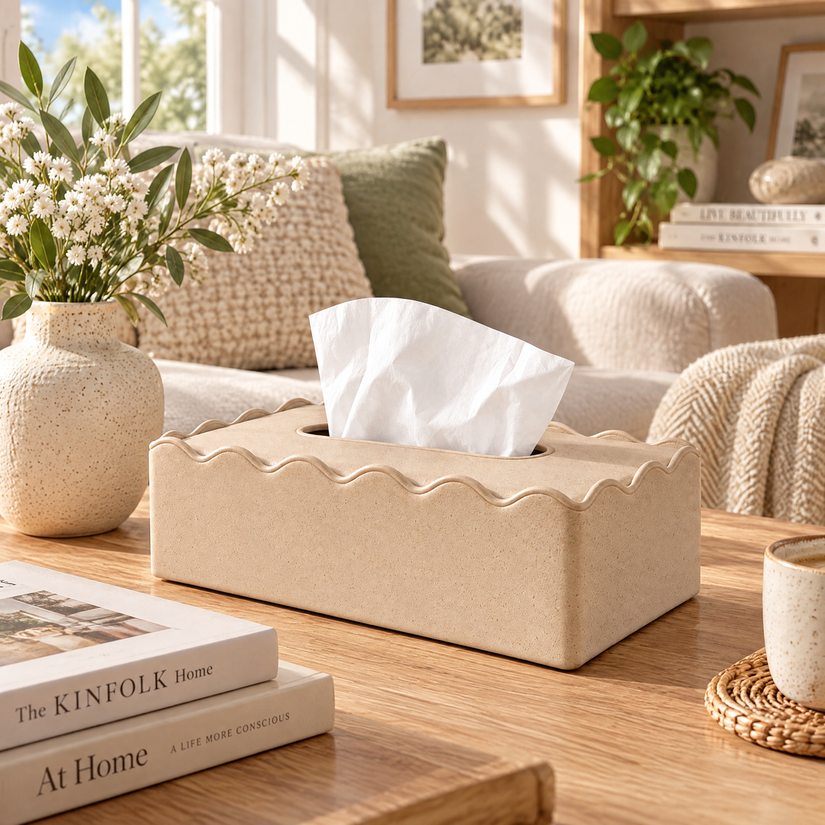 Applorain™ Wavy Edge Tissue Box &nbsp