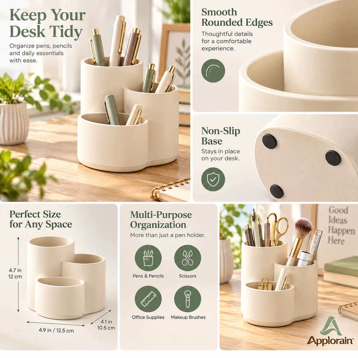 Applorain™ Trio Pen Organizer