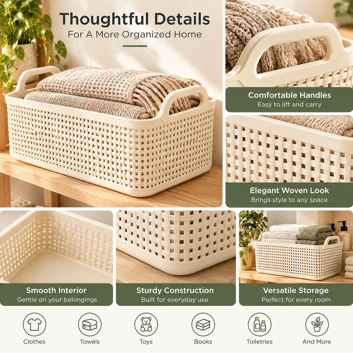 Applorain™ Handle Storage Basket