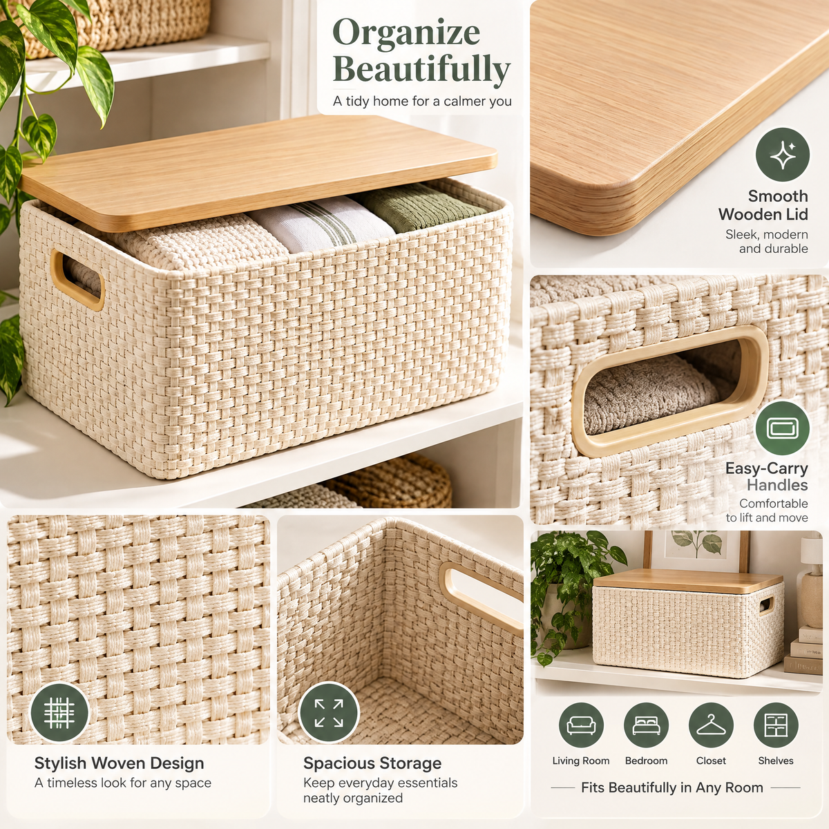 Applorain™ Covered Storage Basket